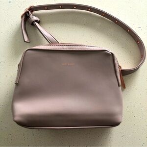 Matt and Natt light pink belt bag, adjustable strap, zipper closure
